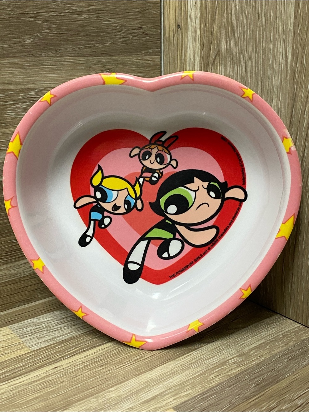 Pink Cartoon Network the power puff girls heart -Shaped Kids Bowl